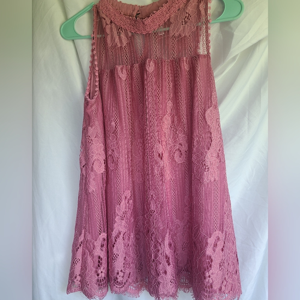 Xhilaration Pink Lace Top